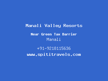 Manali Valley Resorts, Manali