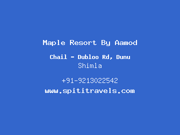 Maple Resort By Aamod, Shimla