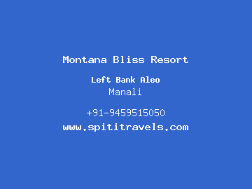 Montana Bliss Resort, Manali