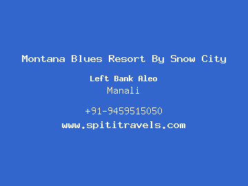 Montana Blues Resort By Snow City, Manali