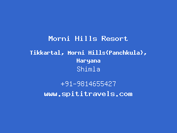 Morni Hills Resort, Shimla