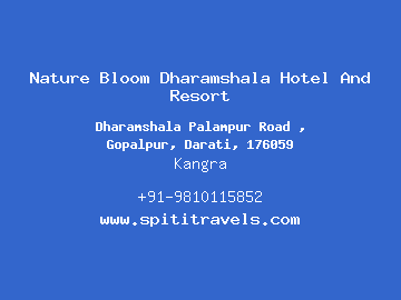 Nature Bloom Dharamshala Hotel And Resort, Dharamshala