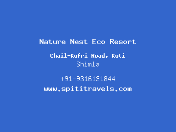 Nature Nest Eco Resort, Shimla