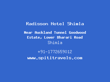 Radisson Hotel Shimla, Shimla