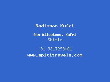 Radisson Kufri, Shimla