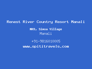 Renest River Country Resort Manali, Manali