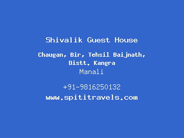 Shivalik Guest House, Manali