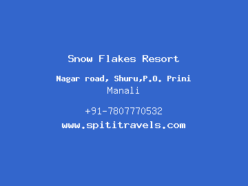 Snow Flakes Resort, Manali