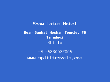 Snow Lotus Hotel, Shimla
