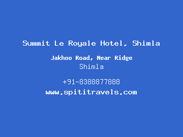 Summit Le Royale Hotel, Shimla, Shimla