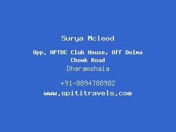 Surya Mcleod, Dharamshala
