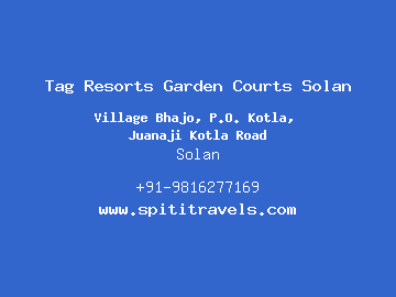 Tag Resorts Garden Courts Solan, Solan