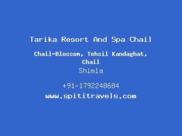 Tarika Resort And Spa Chail, Shimla