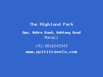 The Highland Park, Manali
