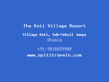 The Koti Village Resort, Shimla