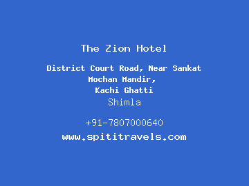 The Zion Hotel, Shimla