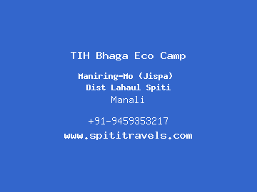 TIH Bhaga Eco Camp, Manali