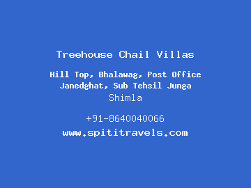 Treehouse Chail Villas, Shimla