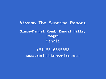 Vivaan The Sunrise Resort, Manali