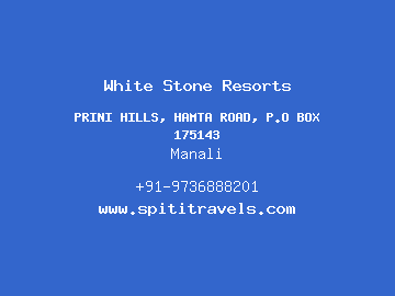 White Stone Resorts, Manali