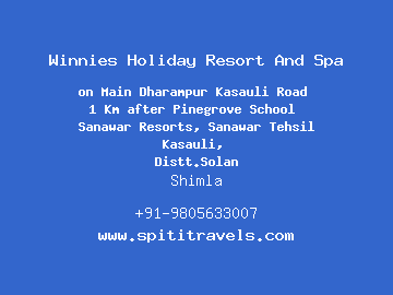 Winnies Holiday Resort And Spa, Shimla